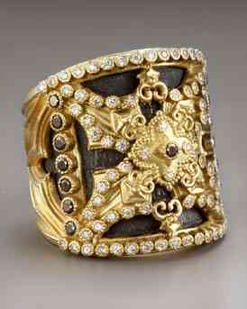 Armenta - 18-Karat Gold Diamond Shield Ring